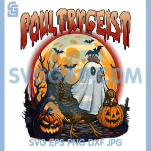 Poultrygeist Chicken Ghost PNG, Pumpkin Halloween PNG