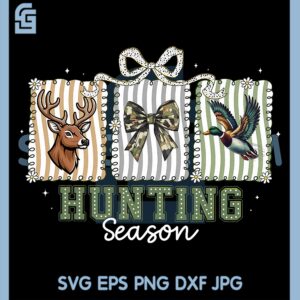 Preppy Camo Coquette Bow PNG, Hunting Season Deer Duck Outdoors PNG