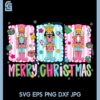 Preppy Merry Christmas PNG, Nutcracker Ballet Xmas PNG