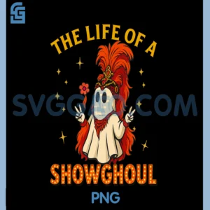 The Life of a Showghoul PNG, Funny Halloween Ghost Girl PNG