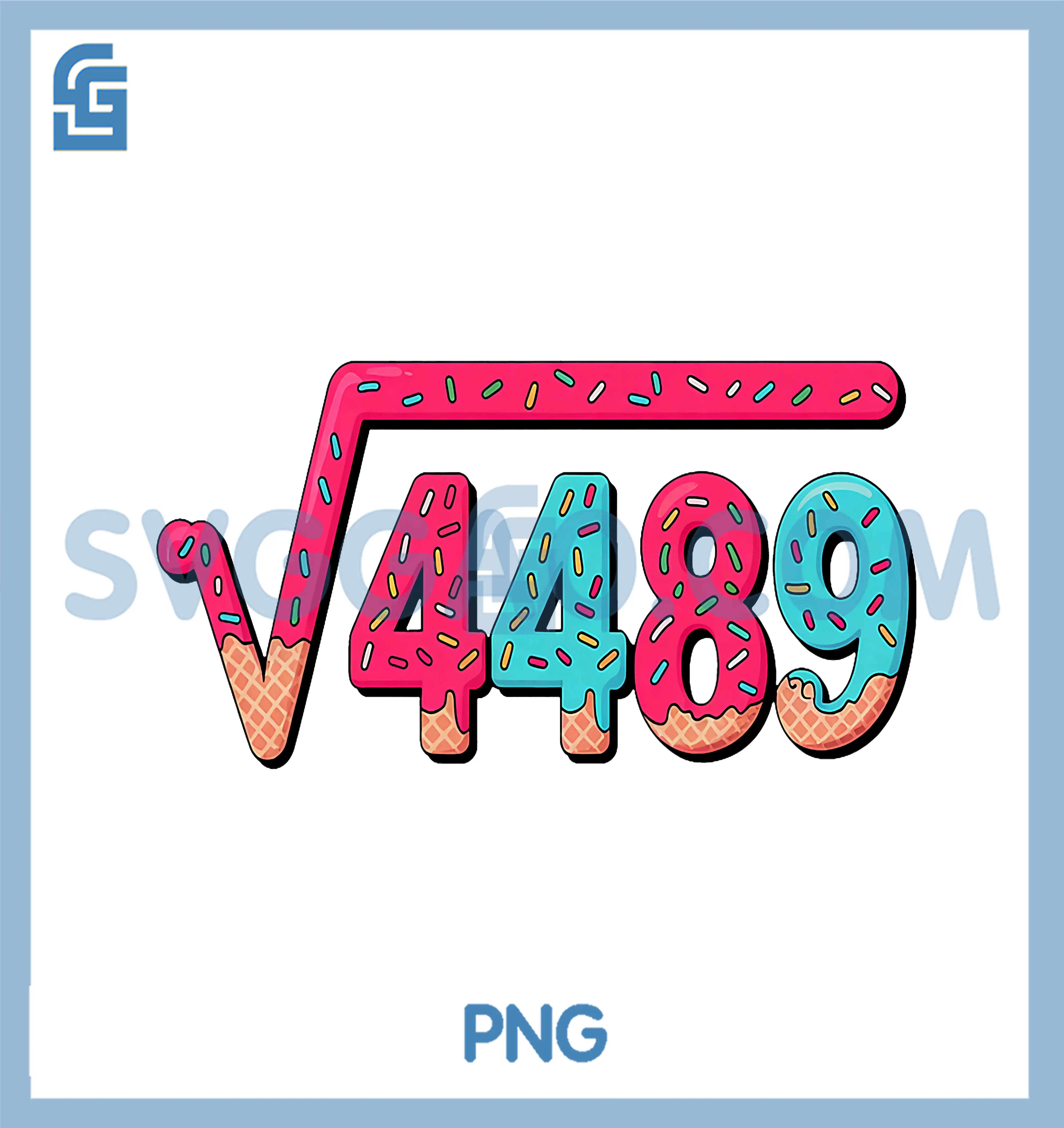 67 Ice Cream PNG, Drip Meme Square Root 4489 PNG, Slang Math Teacher PNG