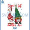 Christmas Funny Goose Santa PNG, Oops I Got Another Tree Preppy PNG