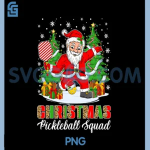 Christmas Pickleball Squad PNG, Santa Merry Xmas PNG