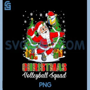 Christmas Volleyball Squad PNG, Santa Merry Xmas PNG