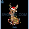 Cute Reindeer Candy PNG, Christmas Lights Santa Xmas PNG