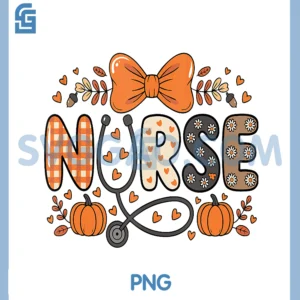 Fall Nurse Pumpkin PNG, Autumn Nurse Life PNG