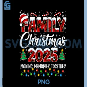Family Christmas 2025 PNG, Matching Squad Santa Red Plaid Xmas PNG
