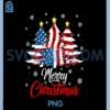 Funny Christmas Trees PNG, USA Flag Merry Christmas Xmas PNG
