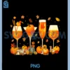 Funny Glasses of Wine Fall PNG, Autumn Leaves Thanksgiving PNG