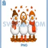 Funny Gooses Fall PNG, Autumn Leaves Thanksgiving Day PNG
