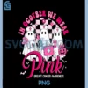 in October We Wear Pink Nurse Ghost PNG, Halloween Breast Cancer PNG