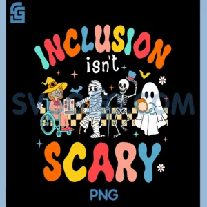 Inclusion Isn't Scary Ghost PNG, Mummy Halloween PNG, SLP Sped Teacher PNG