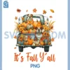 It's Fall Y'all PNG, English Bulldog Dog On Truck Thanksgiving PNG