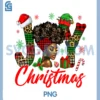 Joy Merry Christmas PNG, Afro American Xmas PNG