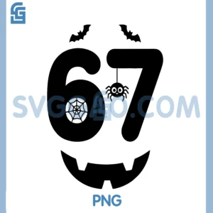 Six Seven Meme PNG, 67 6 7 Halloween PNG