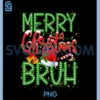 Merry Christmas Bruh PNG, Santa Claus Family Matching PNG