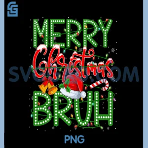 Merry Christmas Bruh PNG, Santa Claus Family Matching PNG