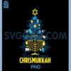Merry Happy Chrismukkah PNG, Christmas Hanukkah Menorah Xmas Tree PNG