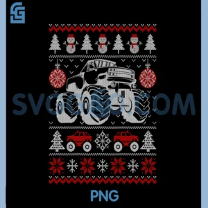 Monster Truck Lovers PNG, Ugly Christmas Xmas PNG