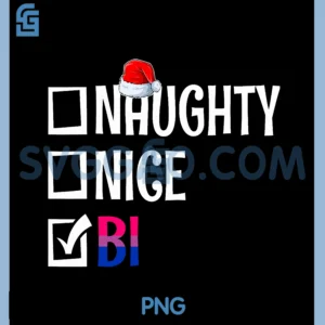 Naughty Nice Bisexual LGBTQ PNG, Bisexual Pride Flag Merry Christ PNG