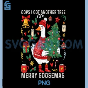 Oops! I Got Another Tree PNG, Merry Goosemas PNG, Christmas Goose PNG