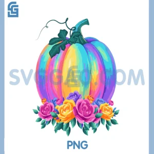 Pumpkin Flowers Fall PNG, Season Happy Thanksgiving PNG