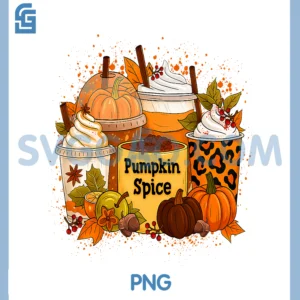 Pumpkin Spice Drinking Latte Coffee Fall PNG, Season Thanksgiving PNG