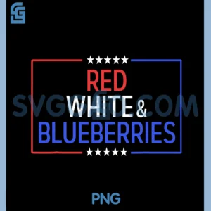 Red White and Blueberries PNG, Christian Patriotic PNG