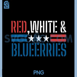 Red White and Blueberries PNG, Independence Day PNG