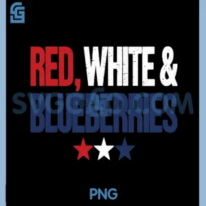 Red White And Blueberries Batriot PNG, America USA PNG