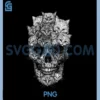 A Skull But It's Cats Kitty PNG, Skeleton Halloween Cat Skull PNG