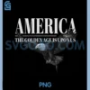 America Golden PNG, Age Patriotic Bald Eagle Design PNG