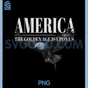 America Golden PNG, Age Patriotic Bald Eagle Design PNG