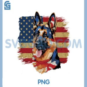 American Flag German PNG, Shepherd Dog Lover Patriotic USA PNG