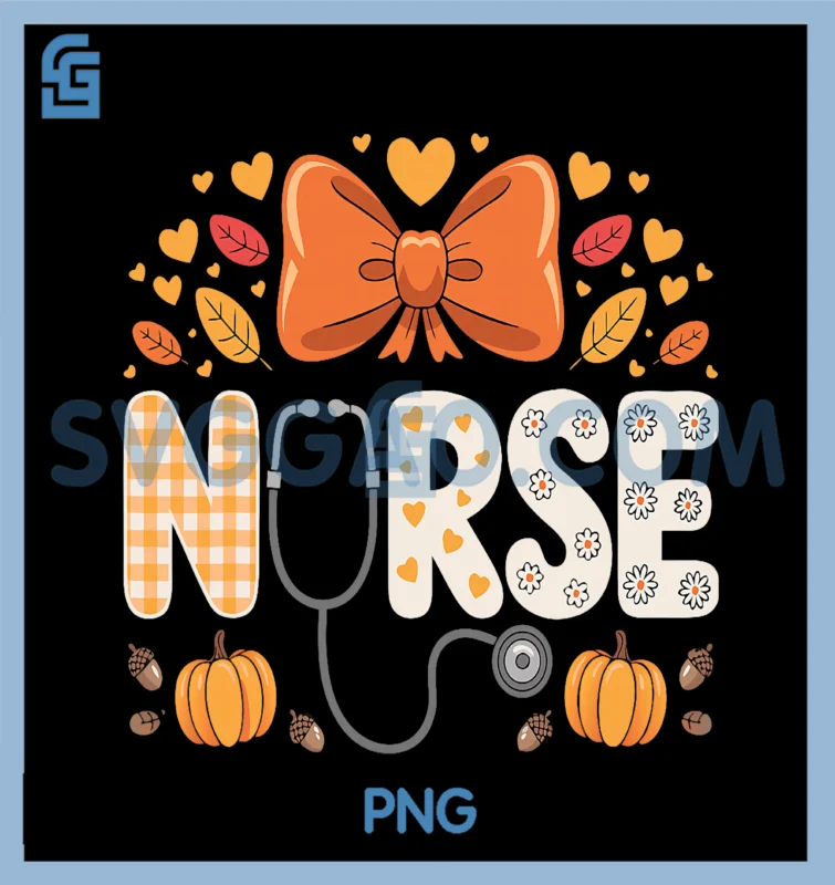 Fall Nurse Background Autumn Fall Nurse PNG, Pumpkin Thankful Nurse Life PNG