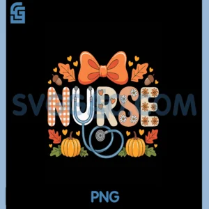 Autumn Pumpkin Nurse PNG, Stethoscope Happy Fall Yall Nurse PNG