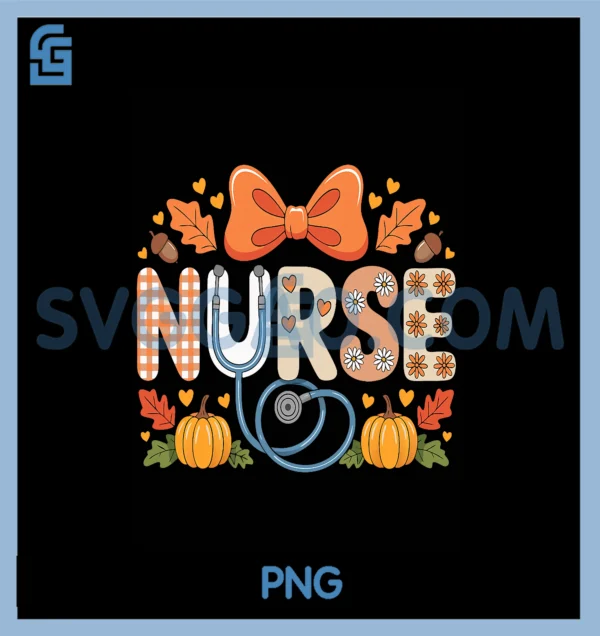 Fall Nurse Background Autumn Pumpkin Nurse PNG, Stethoscope Happy Fall Yall Nurse PNG