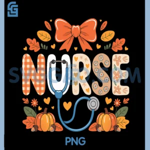 Autumn Pumpkin Nurse PNG, Stethoscope Happy Fall Yall PNG, Woman Nurse PNG