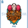 Baseball Lifestyle PNG, 101 Apparel Youth Baseball PNG, Drip Icecream PNG