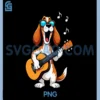 Basset Hound Dog PNG, Singing and Playing Ukulele Guitar PNG