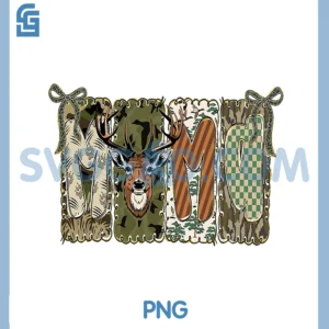 Camo Hunting Mama Bow PNG, Old Camo Mom Deer Elk Buck Hunting PNG