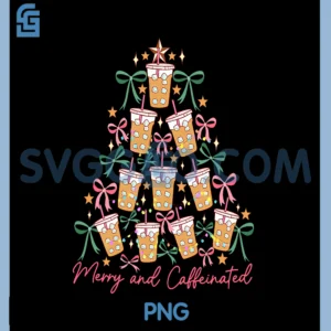 to Be Jolly & Caffeinated Christmas PNG, Tree Holiday Xmas Coffee PNG