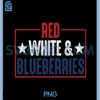 Vintage Red, White and Blueberries PNG, American PNG