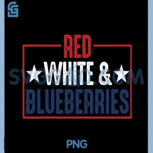 Vintage Red, White and Blueberries PNG, American PNG