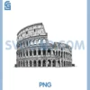 Vintage Rome Colosseum Italy PNG, Souvenir Roman History PNG