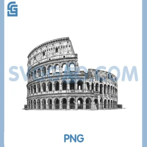 Vintage Rome Colosseum Italy PNG, Souvenir Roman History PNG