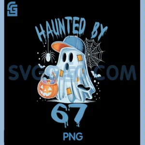 Womens Haunted 6 7 PNG, Six Seven 67 Meme PNG, Halloween Brainrot PNG