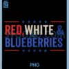 Red White and Blueberries PNG, American USA PNG, Apparel 2025 PNG