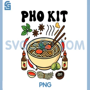 Groovy Pho Kit PNG, Vietnamese Soup Hot Sauce Kit PNG, Food Lovers PNG
