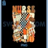 Groovy Thankful Nurse Fall PNG, Autumn Season Thanksgiving PNG